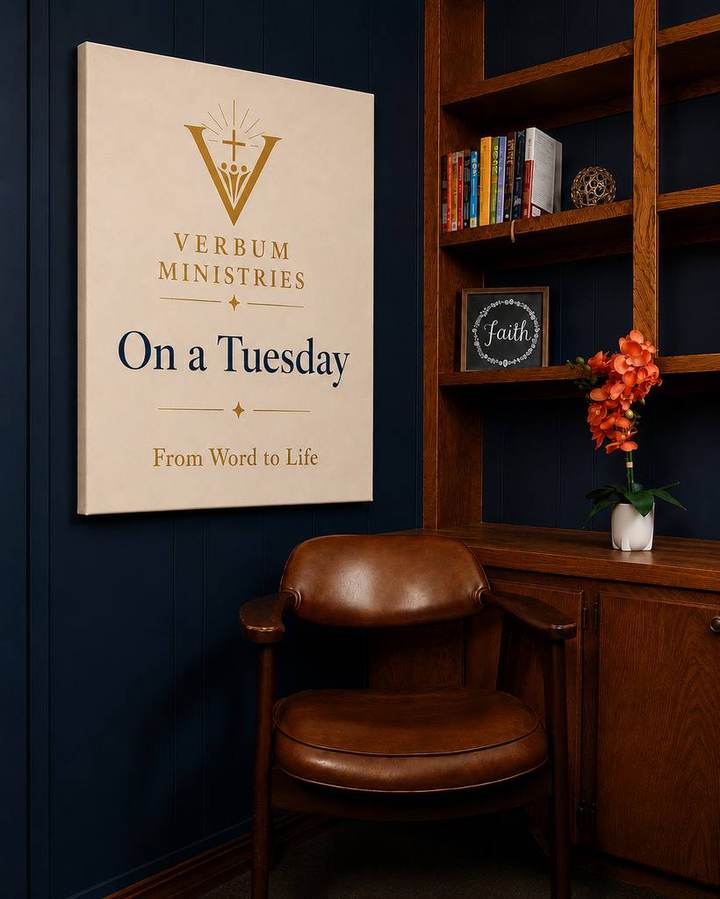 On a Tuesday canvas in the Verbum Ministries studio